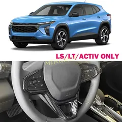 Steering Wheel Trims For 2024-2025 Chevrolet Trax Car Interior Accessories ABS Carbon Fiber Look