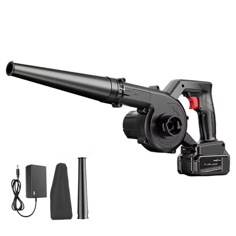 Cordless Air Blower 2-in-1 Blowing & Suction Leaf Blower Dust Collector 21V 0-40000RPM 5000mAH Lithium Battery for Pet Hair Car