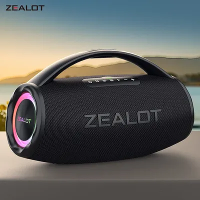 ZEALOT-S97 80W Bluetooth Speaker Portable Speaker with Bluetooth 5.2, Portable Handle, 18-Hour Playtime, for Party, Camping