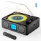 Portable CD Player with Bluetooth,Rechargeable Desktop CD Player Speakers,FM Radio,Remote Control, LCD Display, Support USB/TF
