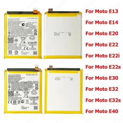 Battery For Motorola Moto E13 E14 E20 E22 E22i E22s E30 E32 E32s E40 NH50 QF50 NT40 NH40 JK50 Batteria Mobile Phone Batteries