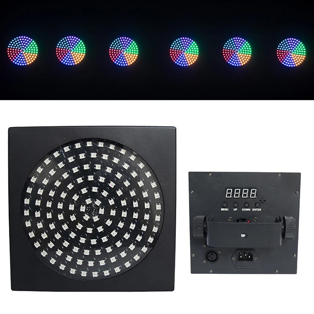 LED Stage Strobe Lights Colorful 126LEDS DMX LED Flash Lights KTV Background Light Sound Activated DJ Party Lights for Club Bar