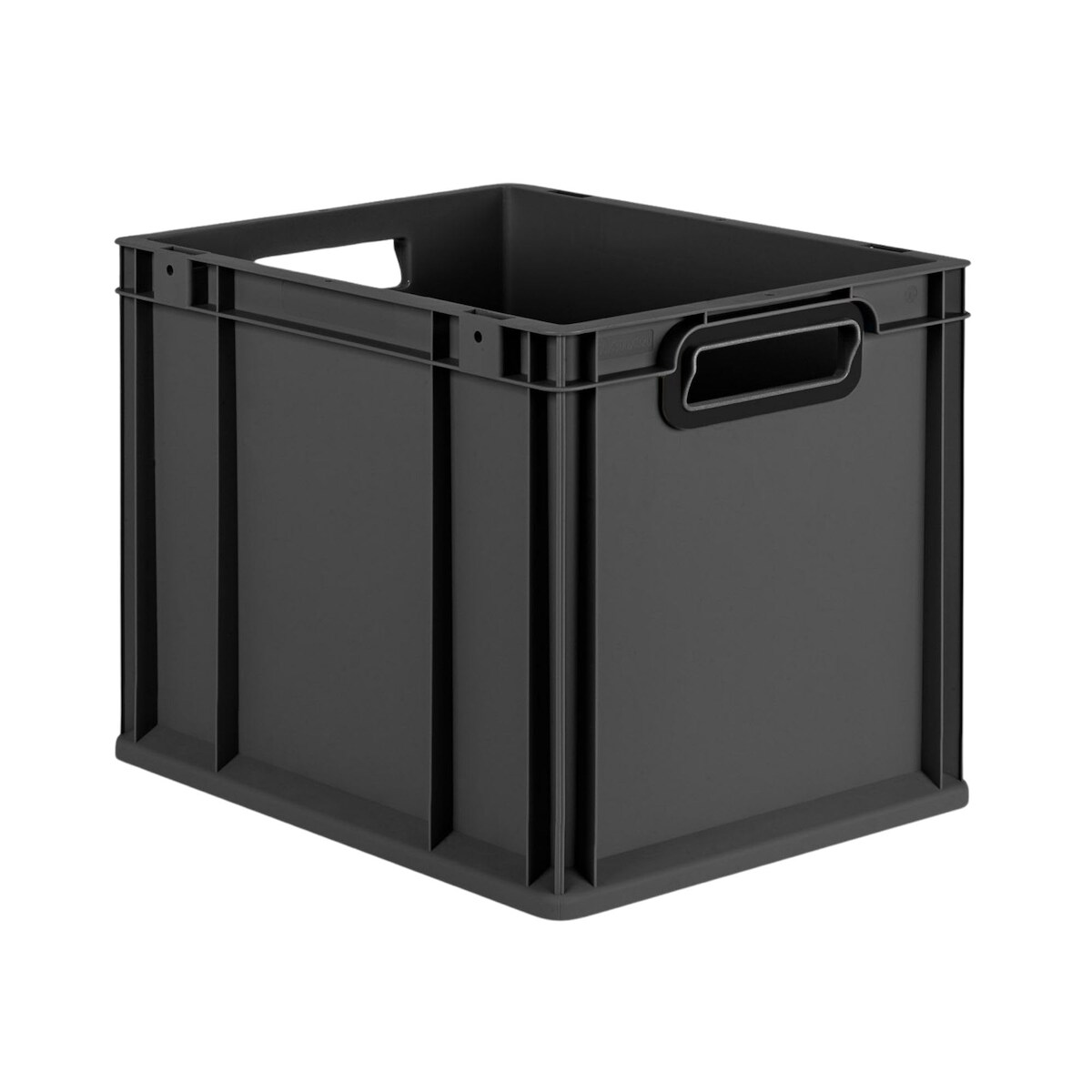 Proregal Eurobox NextGen Color, HxBxT 32x30x40cm, 30 Liter, Griffe schwarz offen, Schwarz, Eurobehälter, Transportbehälter Image