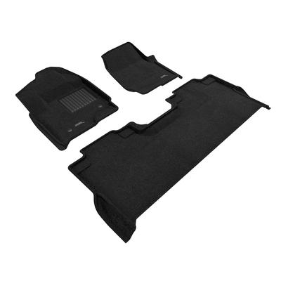 3D Mats USA Floor Made of Rubber Black Molded Liner, Front & Second Row, Limited Warranty L1FR16504709