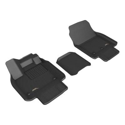 3D Mats USA Floor Made of Rubber Black Molded Liner, Front Row, 3-year limited warranty L1NS15011509