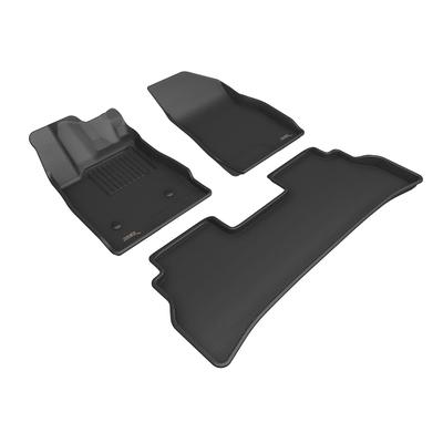 3D Mats USA Floor Made of Rubber Black Molded Liner, Front & Second Row, Limited Warranty L1CH11501509