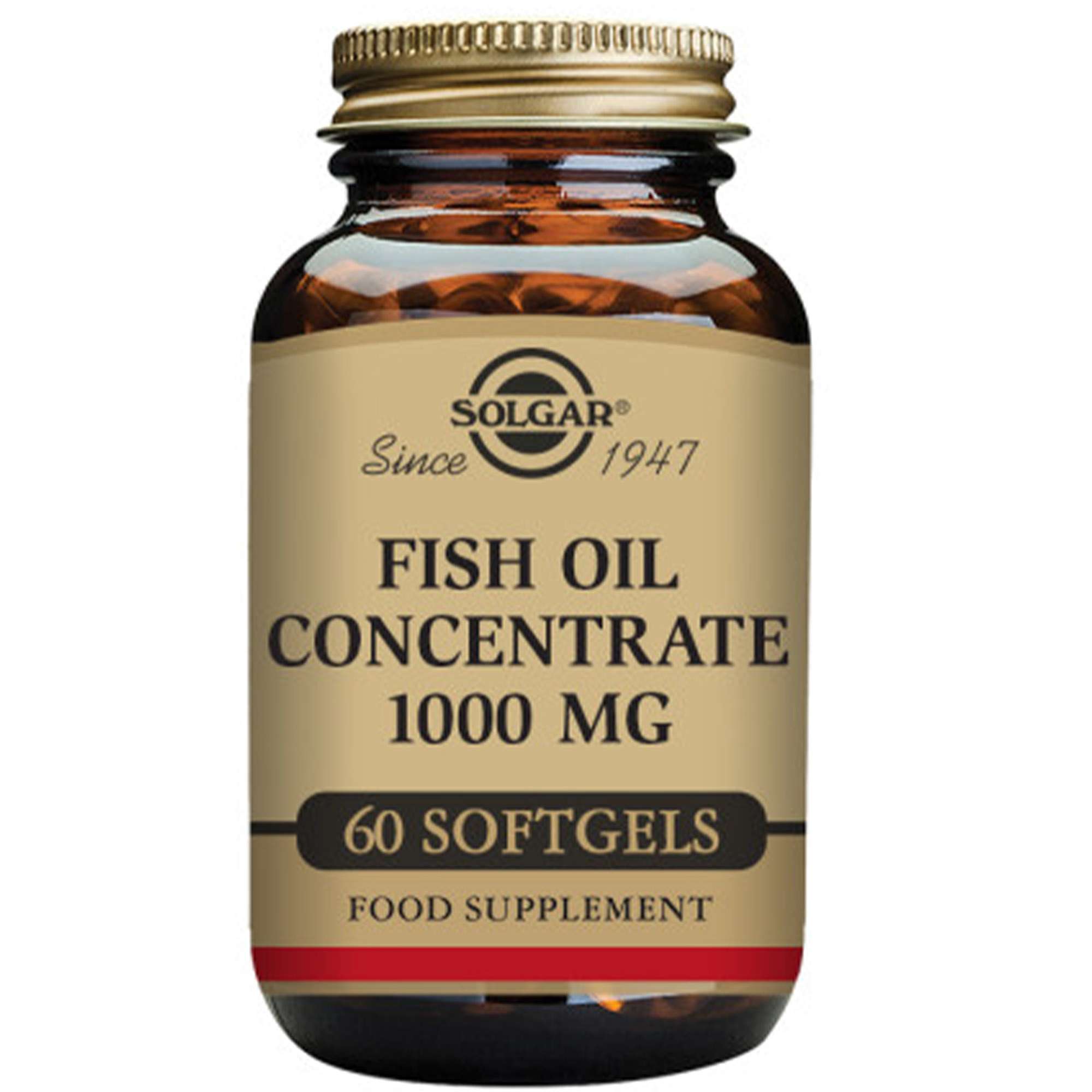 Solgar Unisex 1000mg Fish Oil Concentrate Softgels - Omega-3 EPA & DHA (60 Softgels) - One Size | Solgar Sale | Discount Designer Brands