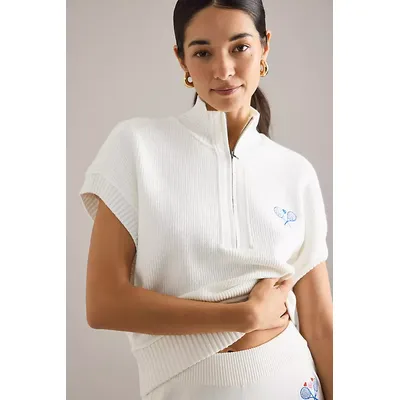 Daily Practice Half-Zip Icon-Embroidered Sweatshirt