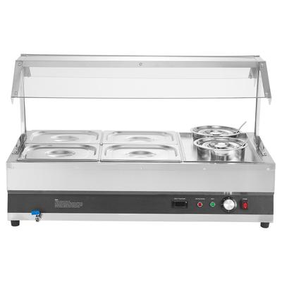 UIMOSO Electric Soup Warmer, 86~185°F Adjustable Temp, Commercial Bain Marie Compatible with Pans