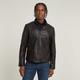 G Star Raw Mens G-star Raw Biker Leather Jacket - Black Sheepskin - Size Large | G Star Raw Sale | Discount Designer Brands