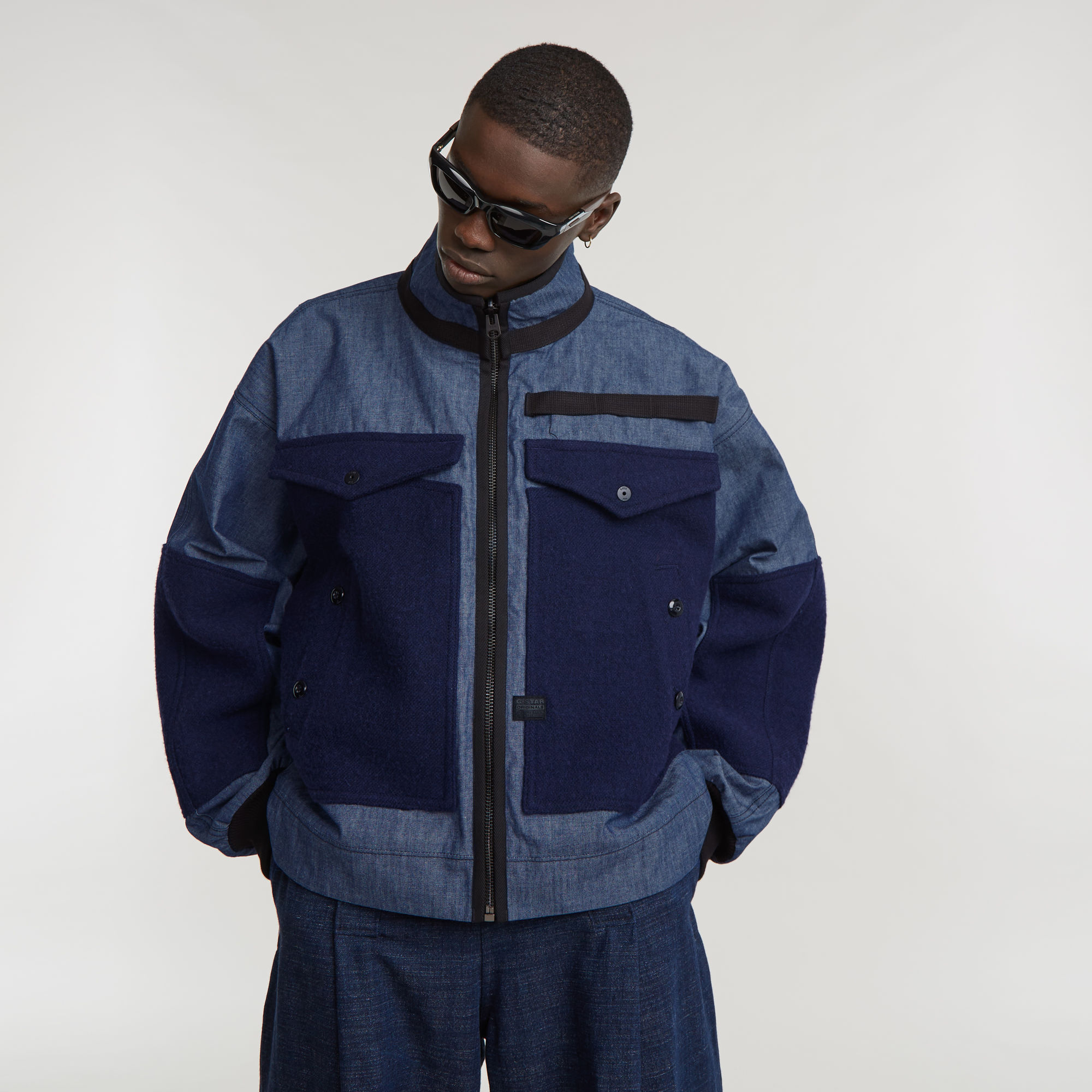 G Star Raw Mens G-star Raw Unisex Gsrr Maxi Reversible Bomber - Navy Cotton - Size Large | G Star Raw Sale | Discount Designer Brands