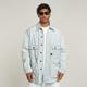 G Star Raw Mens G-star Raw Oversized Chore Jacket - Blue - Size Large | G Star Raw Sale | Discount Designer Brands