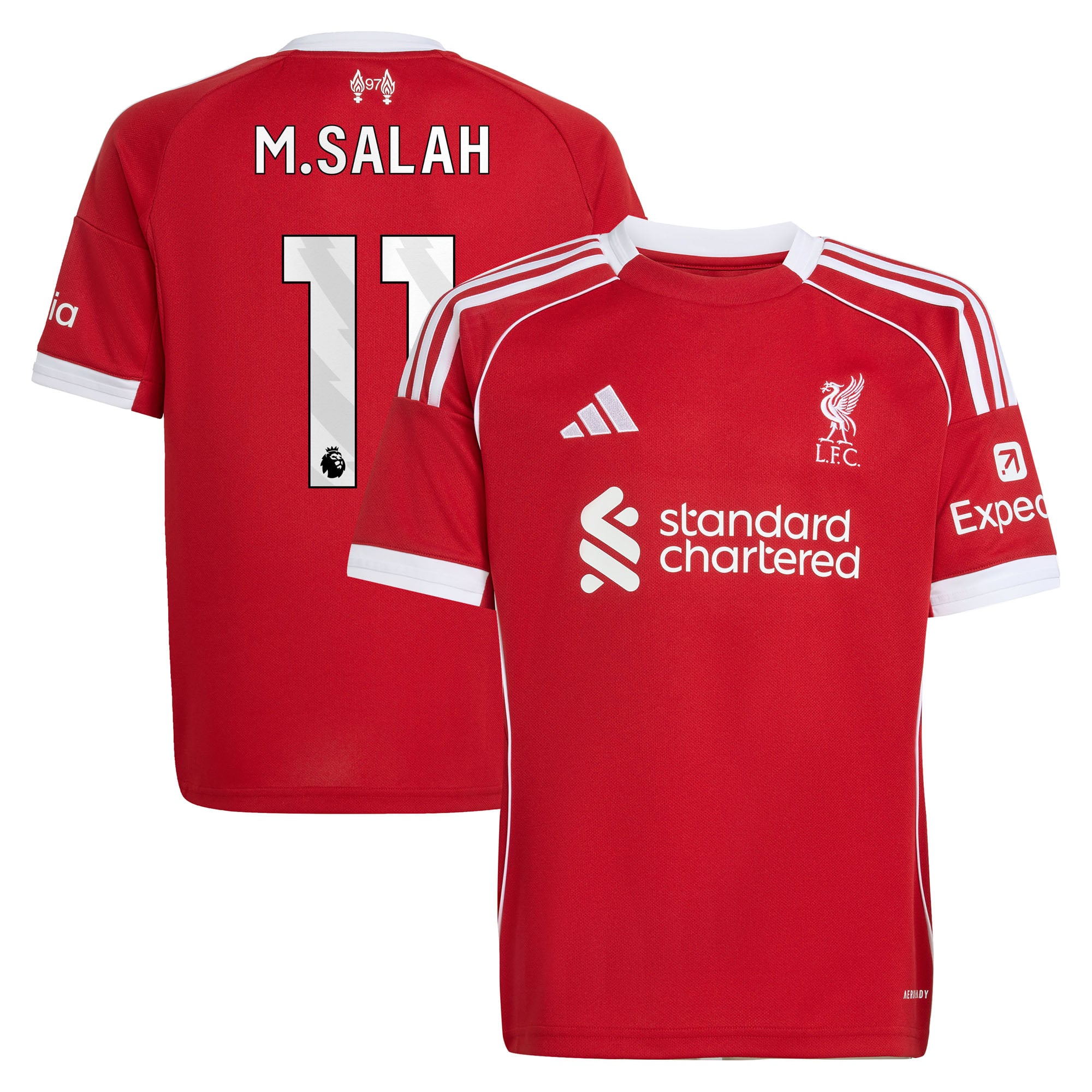 Maillot Liverpool adidas Domicile 25/26 - Enfant avec flocage M.Salah 11 - unisexe Taille: 13-14 Years