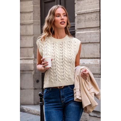 Vanilla Cloud Cream Sweater Vest