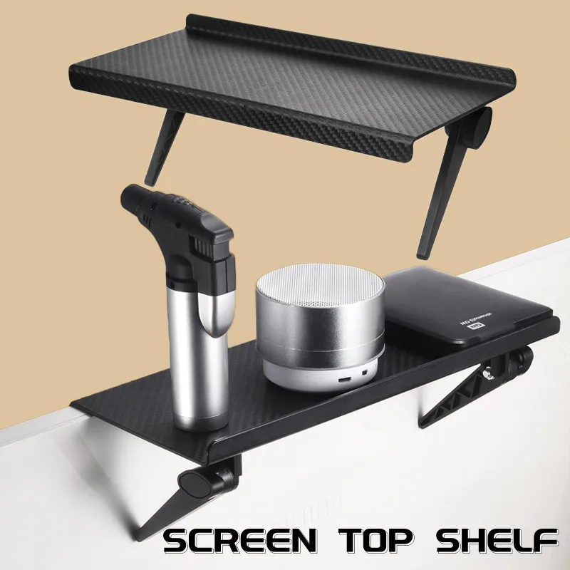 Einstellbare Moniter Lagerung Rack TV Bildschirm Top Regal Computer Monitor Desktop Bildschirm Top Rack Home Storage Halter für Medien Boxen