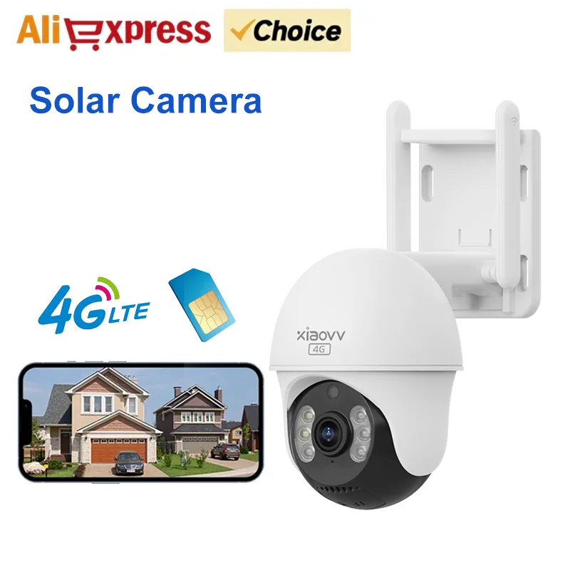 XIAOVV 6MP 4G SIM Starlight Outdoor-Sicherheits-PTZ-Kamera IP66 Wasserdicht mit Zwei-Wege-Gespräch und Bewegungserkennung Fernüberwachung Image