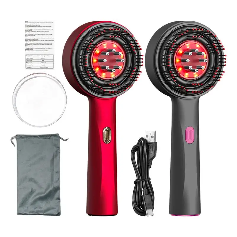 Kopfhaut-Massagekamm, 2-in-1-Haaröl-Applikator, Haarmassagegerät, elektrisches Kopfhautmassagegerät, Kopfhaut-Massagebürste zur Stimulierung der Haare Image