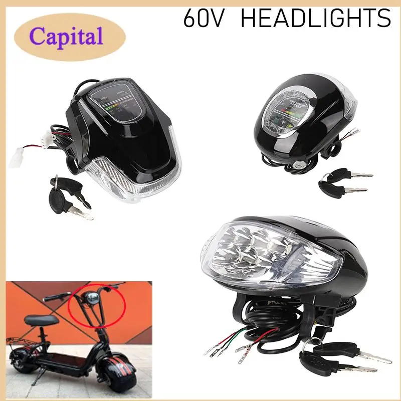 60V Angel Eye Bluetooth-Scheinwerfer Feihu Lighting Spotlight Instrumentenschlüssel, Bildschirm geeignet für Citycoco Elektroroller Image