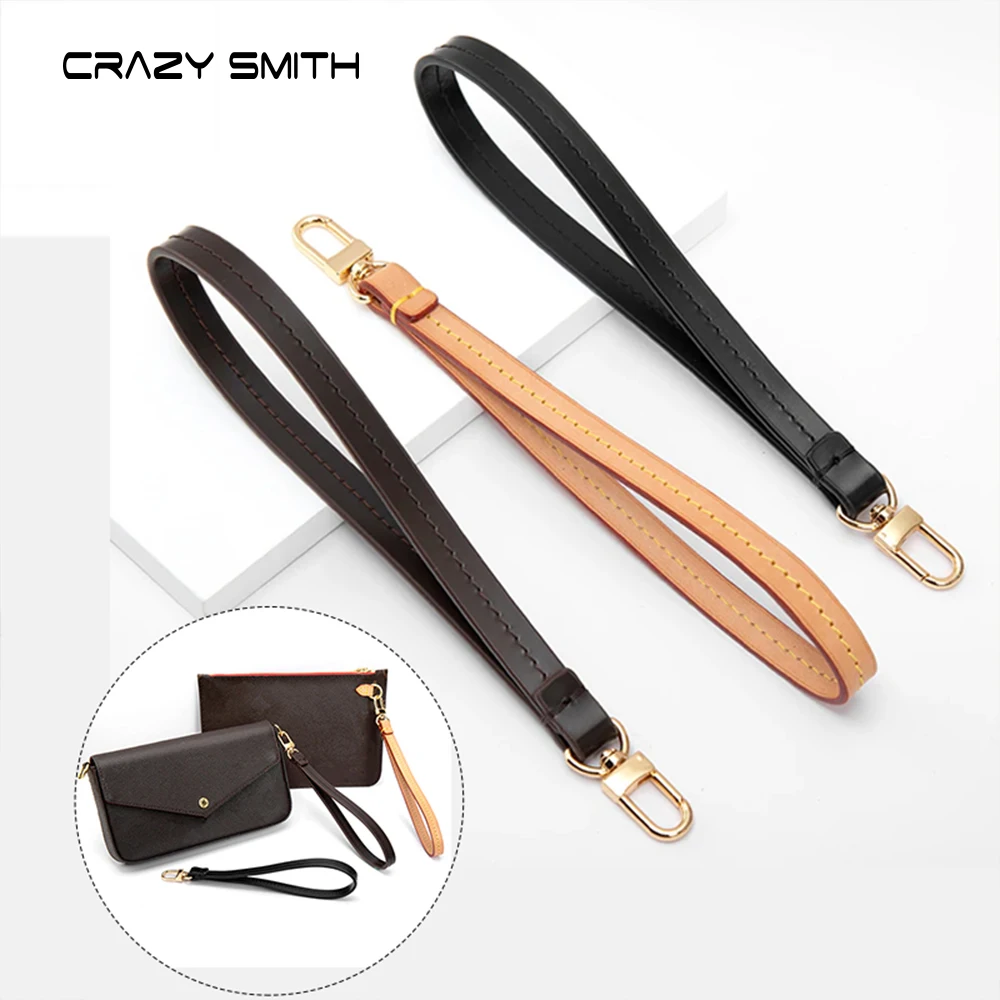 CRAZYSMITH Handgelenkschlaufe Geldbörse für LV POCHETTE TO-GO Handtaschengriffe 21 cm lange Clutch-Taschengurte Griffgürtel Taschenzubehör For LOUIS VUITTON POCHETTE TO-GO Bag