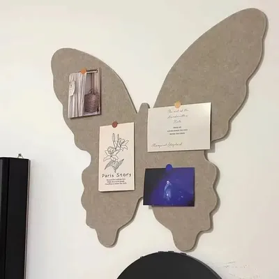 Kreative Schmetterling Filz Kork Brett Wand Hintergrund Dekoration Atmosphäre Home Hotel Halle Tapete Dekor Aufkleber für Kinderzimmer Image