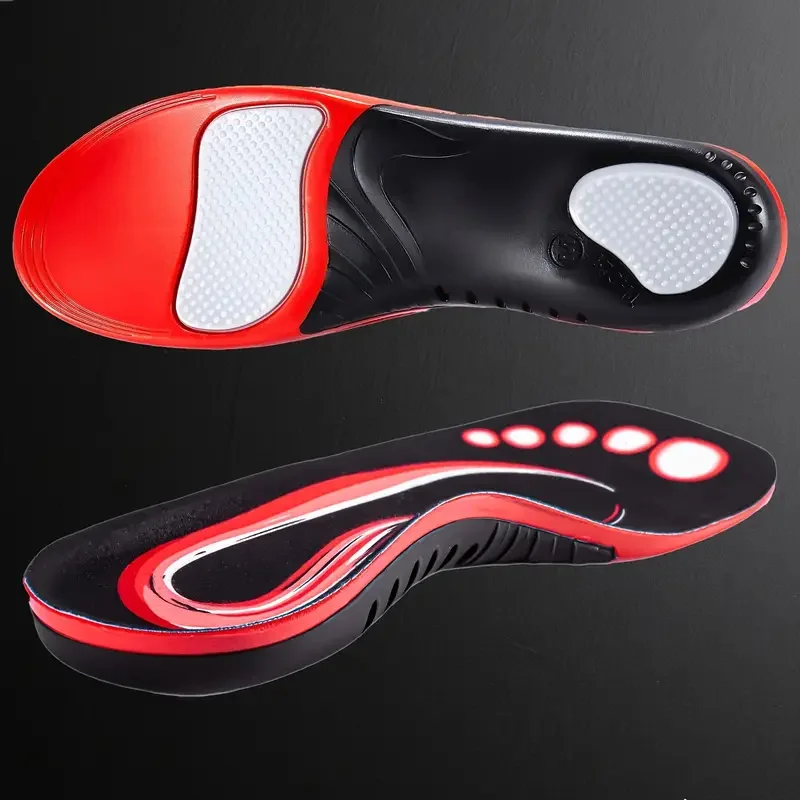 Hochwertige orthopädische, robuste Einlegesohlen zur Fußgewölbeunterstützung für Füße, PU-Gel, Stoßdämpfung, atmungsaktive Einlegesohle für Füße, Schmerzen, Damen und Herren Image