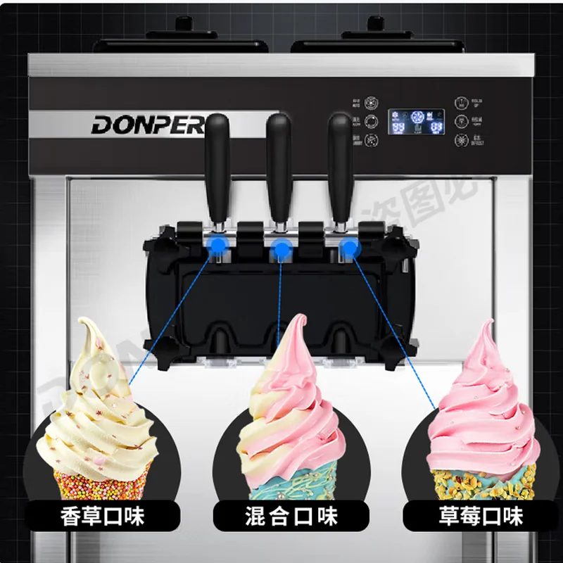 Soft Ice Cream Machine Desktop Ice Cream Makers Stainless Steel Dessert Ice Cream Vending Machine Commercial