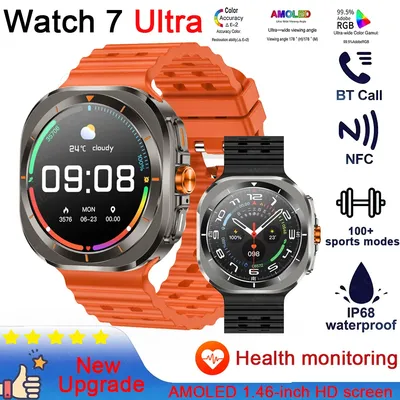 New Smart Watch 7 Ultra Smart Watch Men Health Monitoring Bluetooth Call 100+ Sports Mode IP68 Waterproof Smartwatch Women 2025