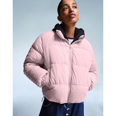 Bershka Puffer Jacket Women 10-12 Pink
