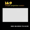 Schermo per proiezione con tenda per proiettore a colori bianco portatile da 84 pollici Schermo per proiettore bianco 16:9