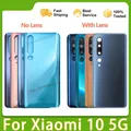 Con lente per Xiaomi Mi 10 5G coperchio della batteria pannello posteriore in vetro custodia per porta posteriore per Xiaomi Mi 10 copribatteria M2001J2G cover posteriore