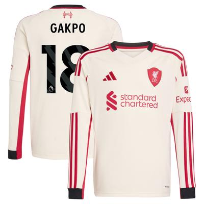 Liverpool adidas Auswärtstrikot 2025-26 - Kinder - Langarm mit Aufdruck Gakpo 18 Image