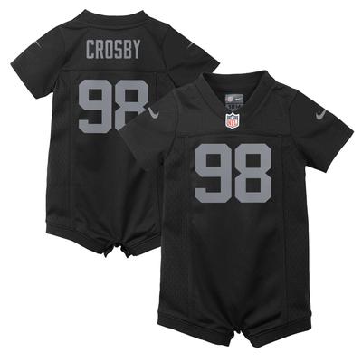 Las Vegas Raiders Nike Home Jersey Strampler – Schwarz – Maxx Crosby – Neugeborene Image