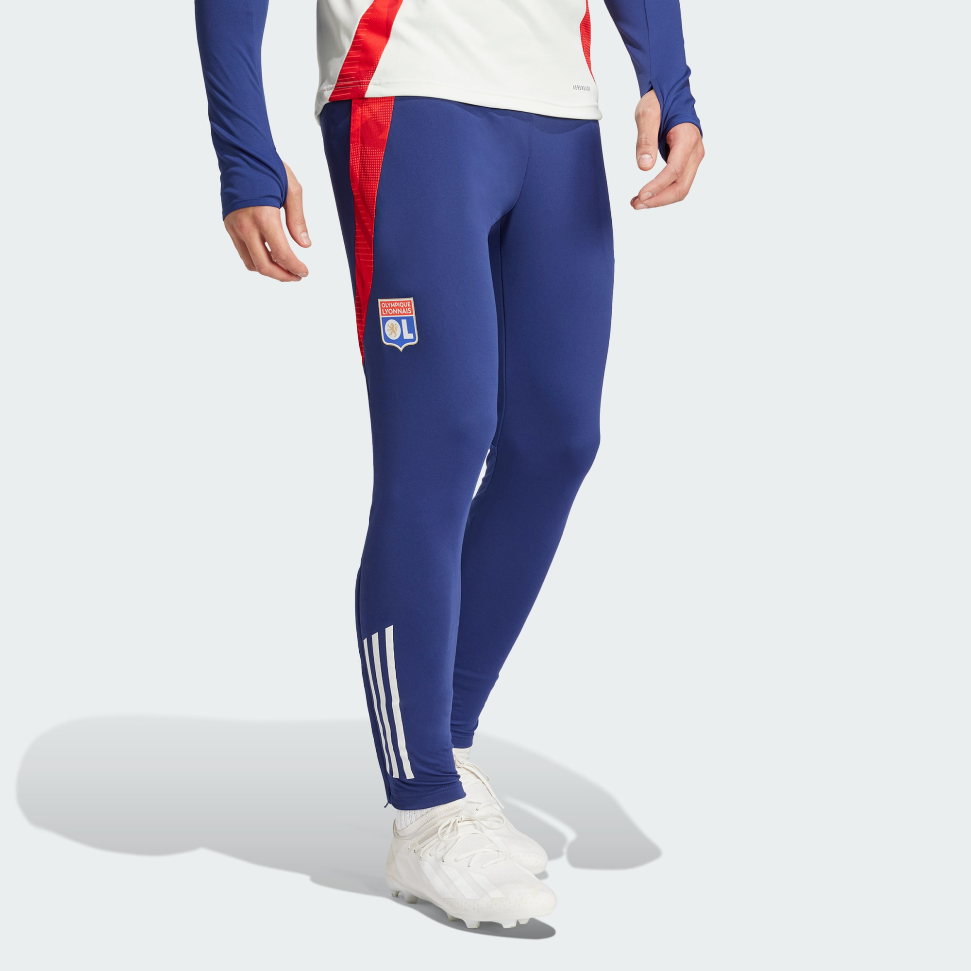 adidas Performance Mens Olympique Lyonnais Tiro 24 Training Pants - Blue Recycled Material - Size X-small