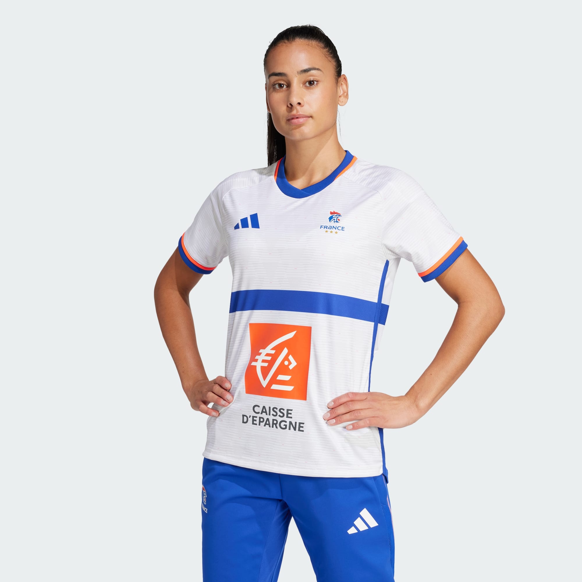 adidas Performance Womens France Handball Replica Jersey - White Recycled Material - Size 2XL | adidas Performance Sale | Discount Designer Brands