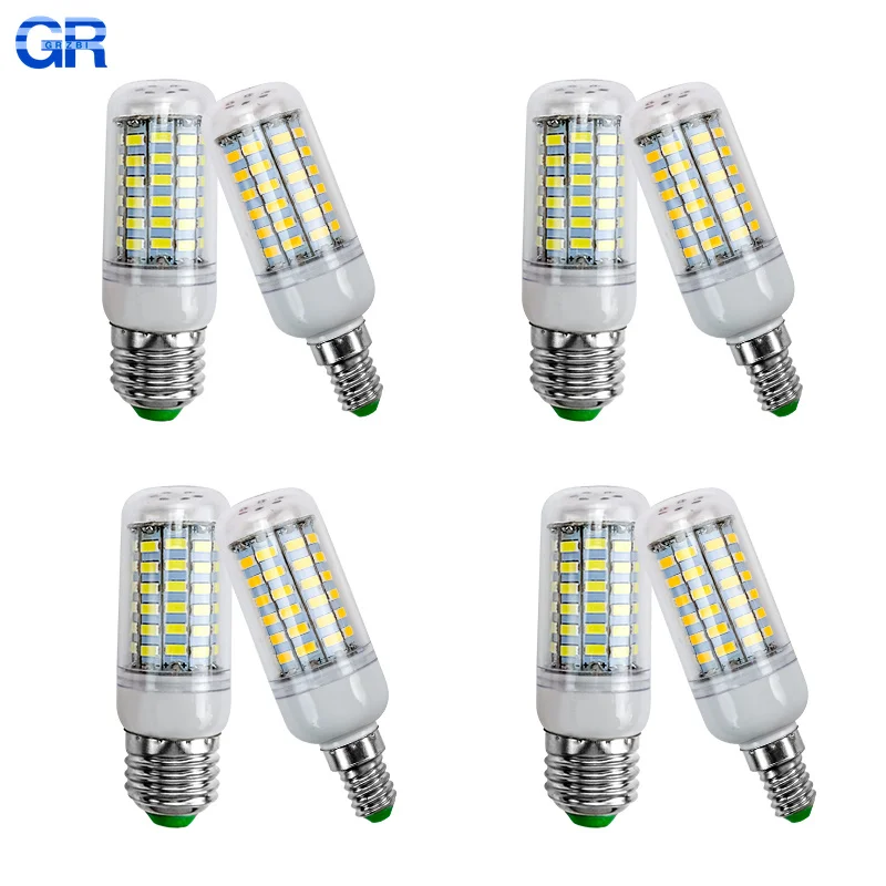 E27 E14 LED-Lampe, 220 V-240 V, 24 36 48 56 69 72 LEDs, Maisbirnen-Licht, 5730SMD, 360 Abstrahlwinkel, ersetzt Halogen-Kronleuchter-Lichter