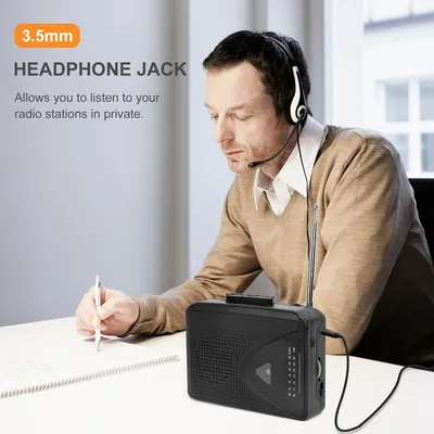Mini-Radio mit einfacher Abstimmung, tragbares AM/FM-Radio, tragbarer Kassettenspieler, AM/FM-Radio mit 3,5-mm-Eadphone-Buchse