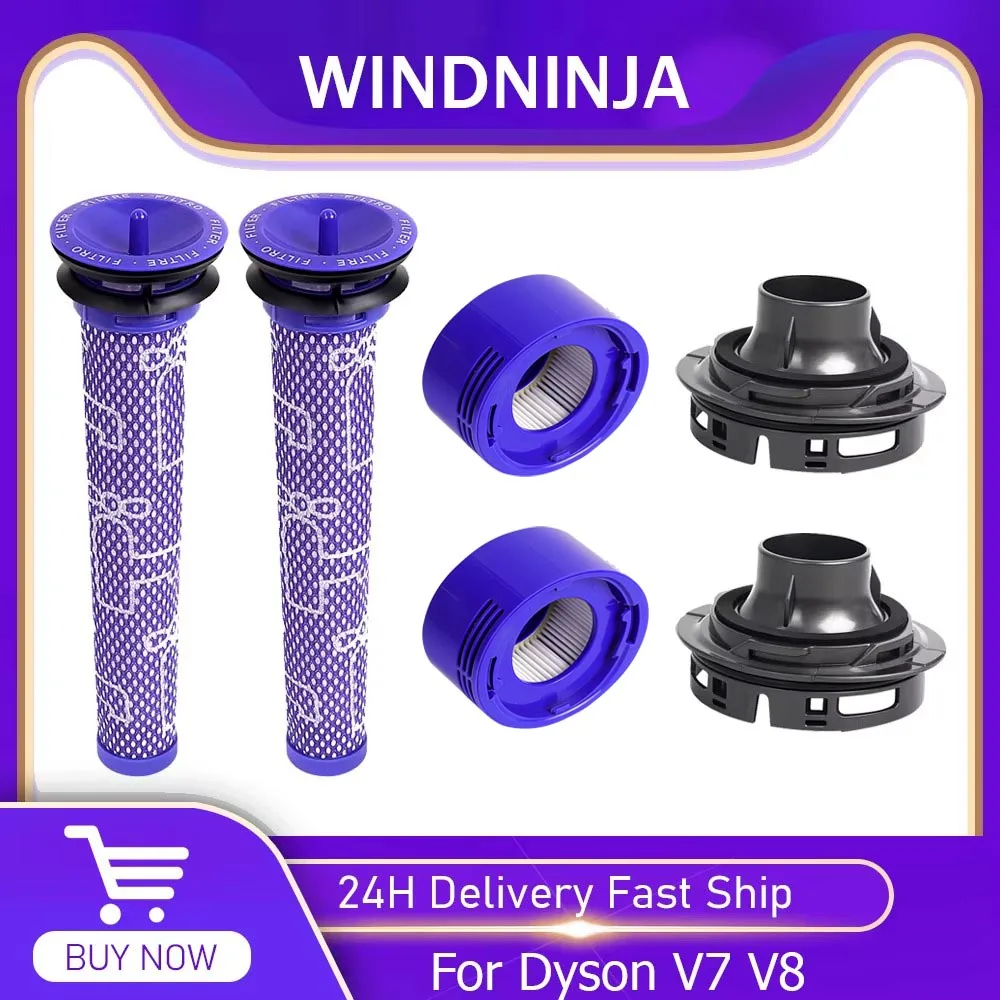 Hintere Motorabdeckung HEPA-Filter Nachfilter für Dyson V7 V8 Akku-Staubsauger Zubehör Vorfilter und HEPA-Nachfilter-Set Image