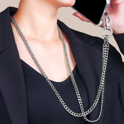 Stylish Phone Safe Cell Lanyards Women Lanyard Accessory For Out Keychain Metal Stand Neck Cell For Gold Black