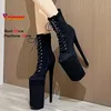 Sexy Extreme Super High Heel Frauen Stiefel Pole Dance 26 cm 10 zoll Nachtclub Runway Show Modell Schuhe frauen plattform Wildleder Schuhe