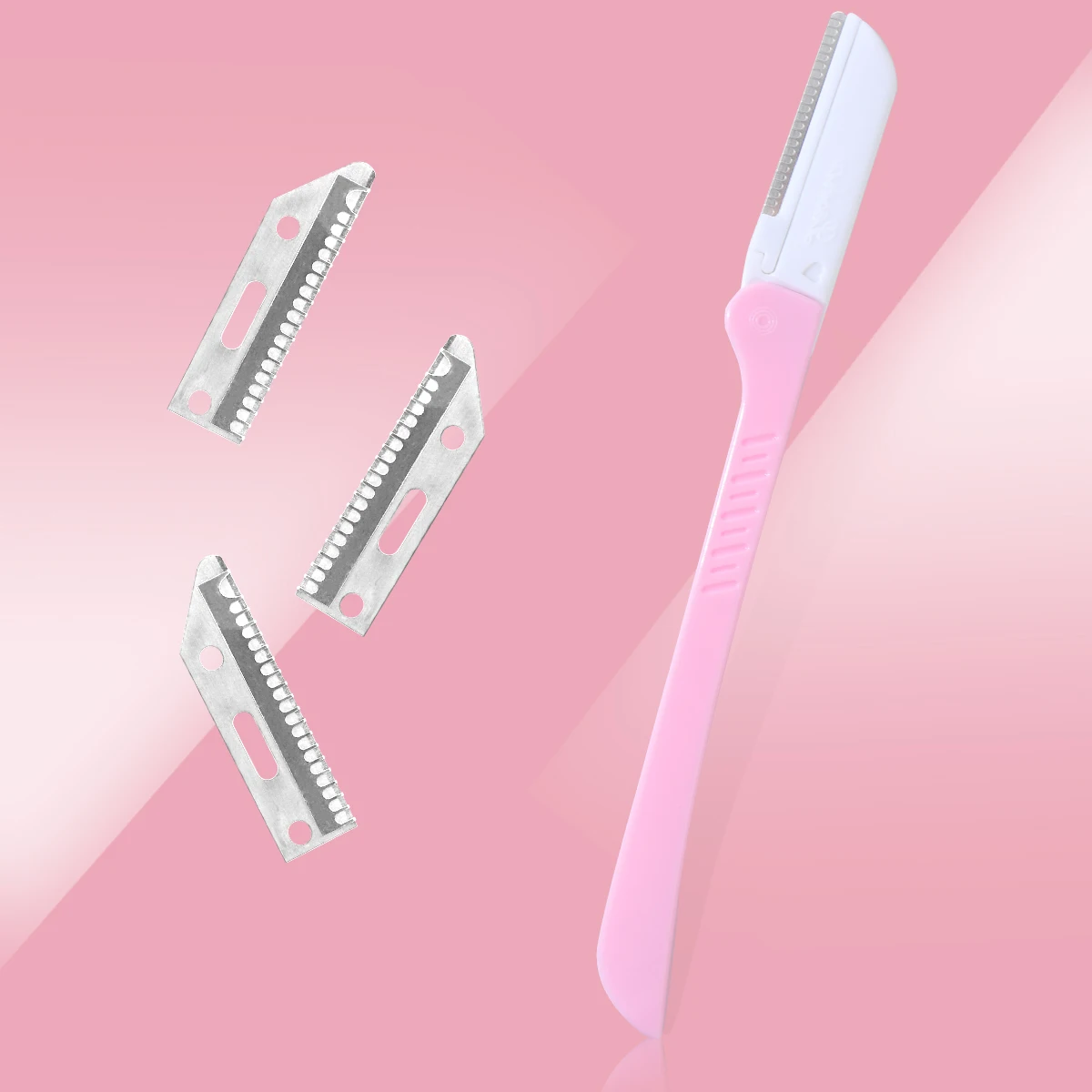 4 Stück enthält einen faltbaren Augenbrauenrasierer + 3 Klingen und der neue Sicherheits-Augenbrauenrasierer eignet sich für Anfänger. Image