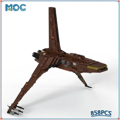 Moc Bausteine Sandcrawler 75220 - B-Modell Space Battle Carrier Starfighter Fighter Ziegel DIY Modell Weihnachten Spielzeug Geschenk 858PCS Image