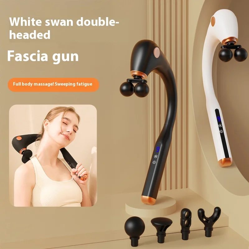 USB Dual Head Faszienpistole mit verlängertem Griff, Dual-Massage-Erlebnis-Massagegerät Image