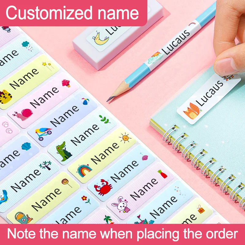 Custom Name Decals Waterproof Stickers for Kids Art Supplies, Travel Mugs, Journals - Reusable Adhesive, Trending Patterns