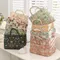 Boho Fabric Storage Basket with Handle Pastoral Style Baskets Quilted Laundry Hampers for Small Apartment Dormitory Closet