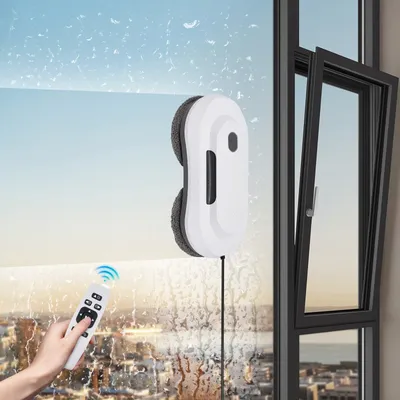 Ferngesteuerter elektrischer Fensterroboter, ultradünner Roboter-Staubsauger, 72 W, intelligenter Fensterreiniger, 2800 Pa Saugleistung Image
