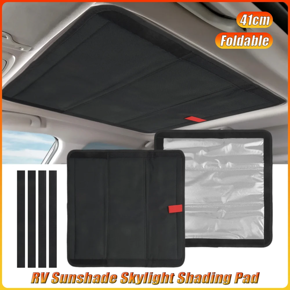 41 cm Faltbare Markise Abdeckung 1PC RV Sonnenschirm Dachfenster Schattierung Pad Wasserdichte Camping Heckklappe Sonnenschirm Auto Anhänger RV zubehör Image