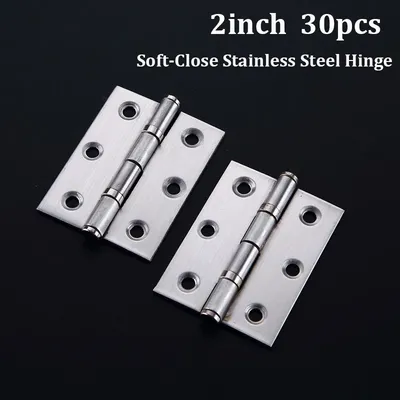 30/20/10/6pc 2Inch Cross Hinge Mini Stainless Steel Aluminum Core Folding Hinges Door Window Cabinet Cupboard Furniture Hardware