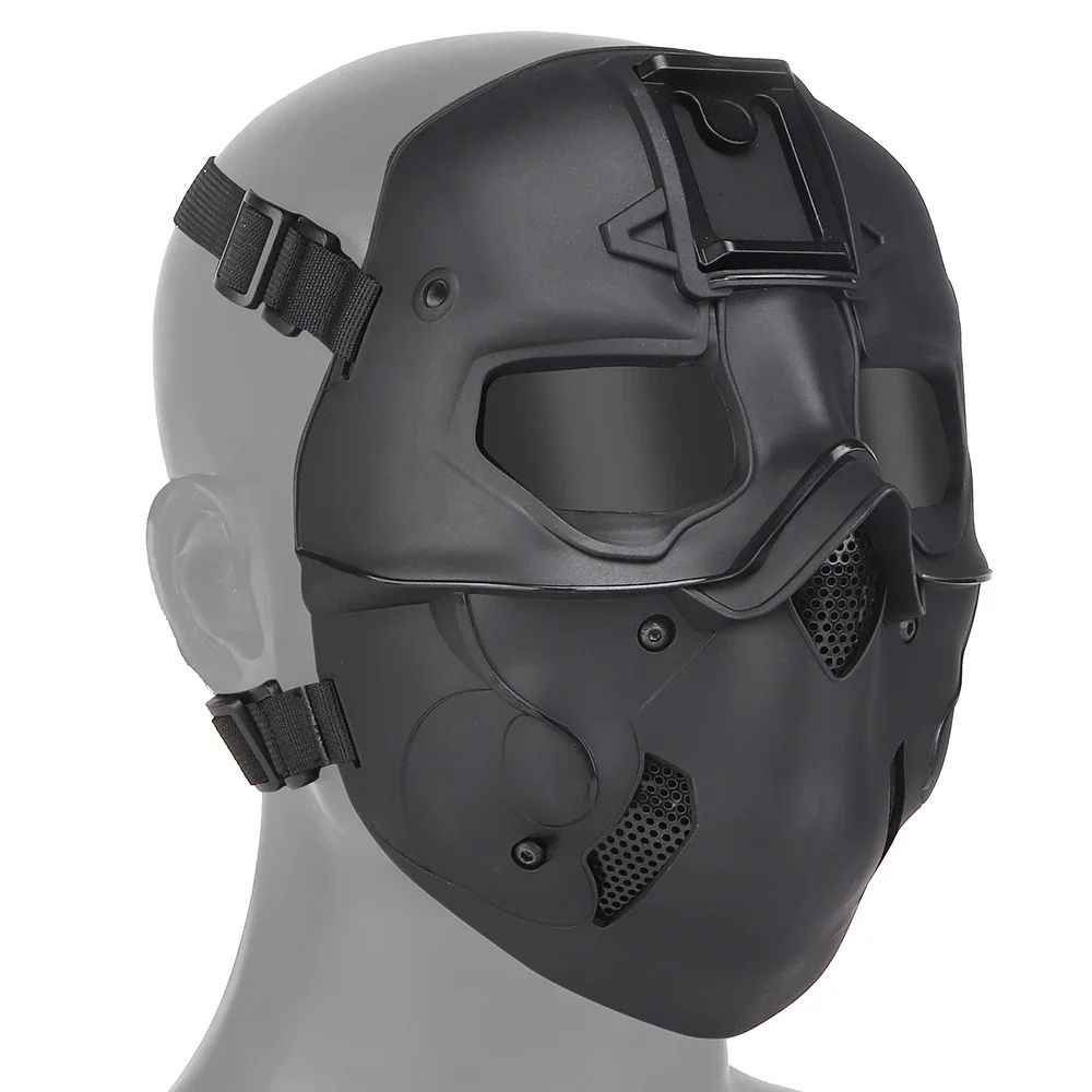 Taktische Maske, graue Linse, Vollgesichts-Schädel, Painball-Schutzmaske für Cs Wargame, Halloween, Cosplay, Kostümparty Image