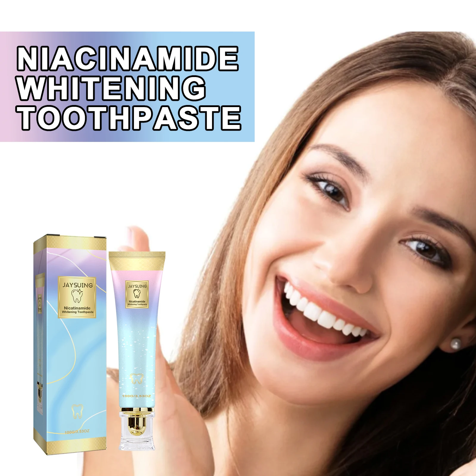 Niacinamid Whitening Zahnpasta Orale Reinigung Zähne Zähne Erfrischende Pflege Zahnpasta Zähne Aufhellen Atem 100g Reinigung Image