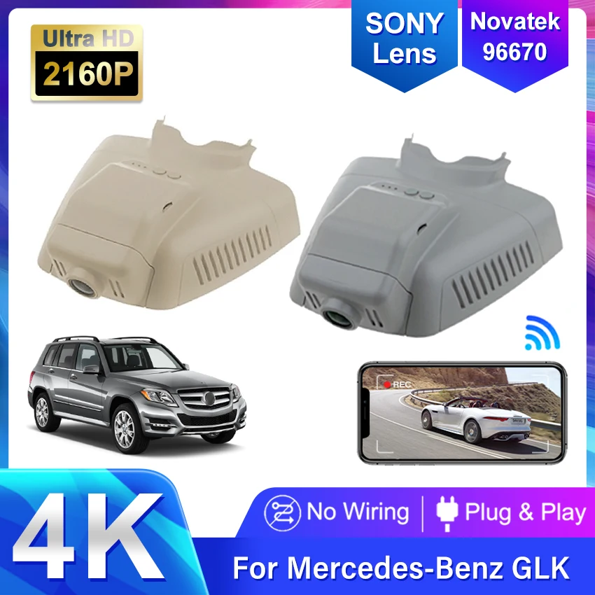 4K Plug and Play Auto DVR Wifi Video Recorder Dash Cam Für Mercedes-Benz GLK Klasse X204 GLK200 GLK220 GLK250 GLK260 GLK300 GLK350 Image
